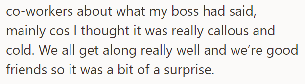 The OP was unpleasantly surprised: