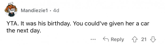 OP could have waited an extra day to offer the car.