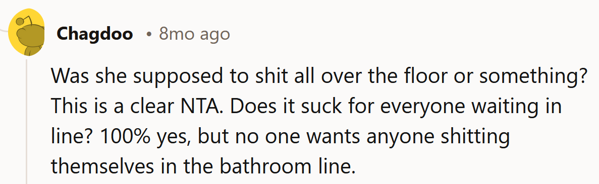 What else was she supposed to do?