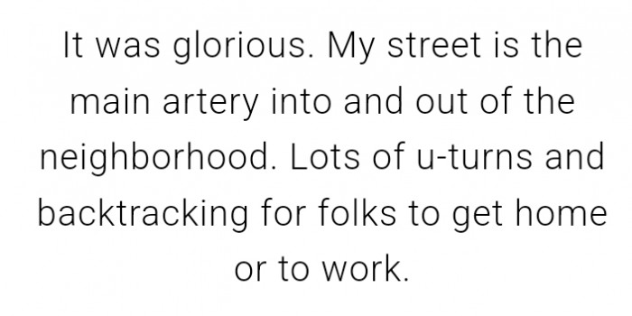 My street is the main artery