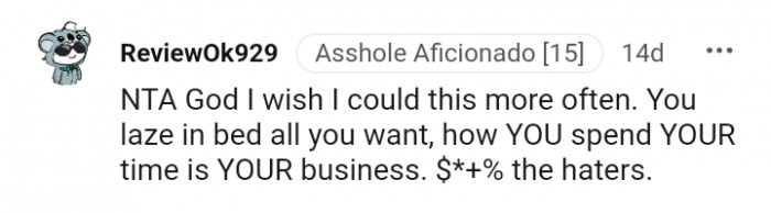 How you spend your time is your business