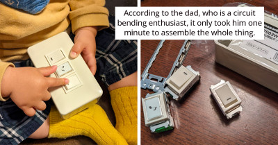Japanese Father Creates A Toy Switch To Keep His One-Year-Old Son Away From Real Electrical Switches