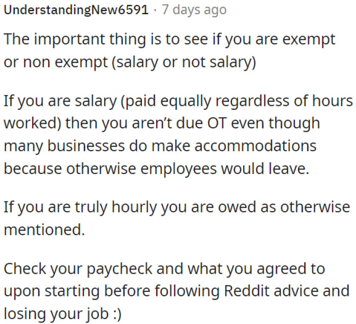 OP should verify his employment terms before taking action based on advice from Reddit.
