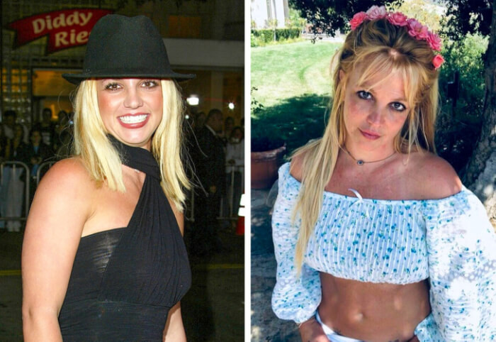 9. Britney Spears (2002 And Now)