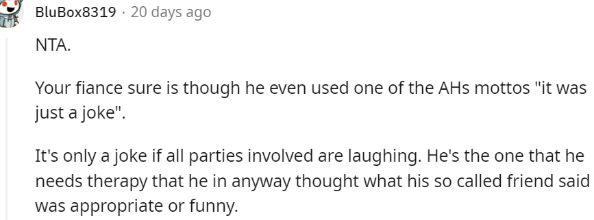 12. He's the one that needs therapy