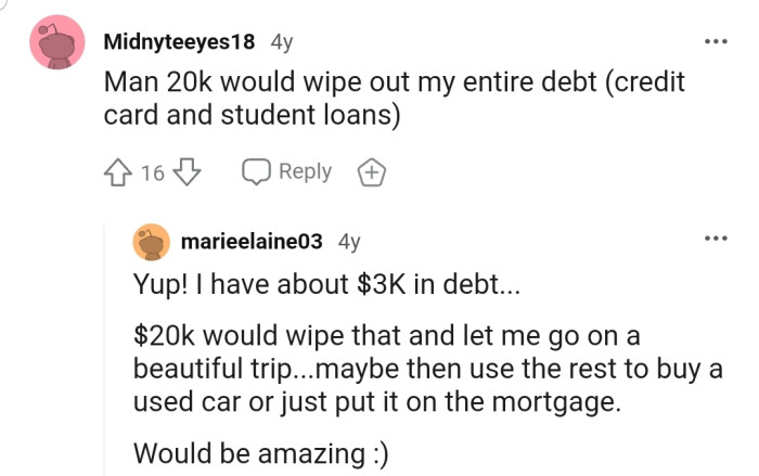 A lot of people are wishing to be in OP's parent's position