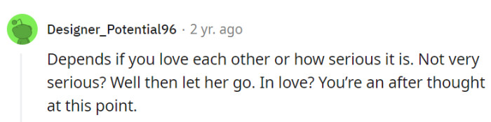 Time to reconsider everything, OP!