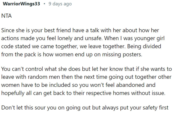 Code says - we came together, we leave together.