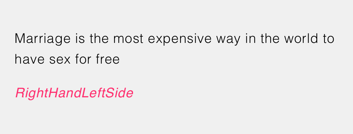 A premium you pay for the ‘free’ version of s*x. Note: cancellation fees also apply.