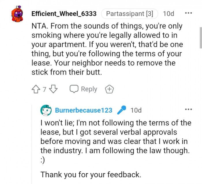 You're only smoking where you're legally allowed