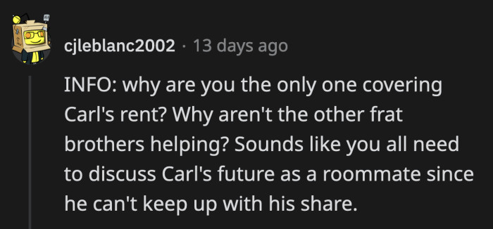 Theft of this scale is a big no-no. You can't live with someone like Carl after something like this.