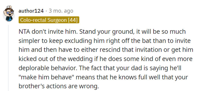 Preventing the drama is smarter than dealing with it later. If Dad's offering to 
