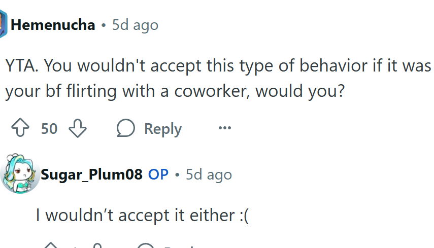 Well, OP is honest here