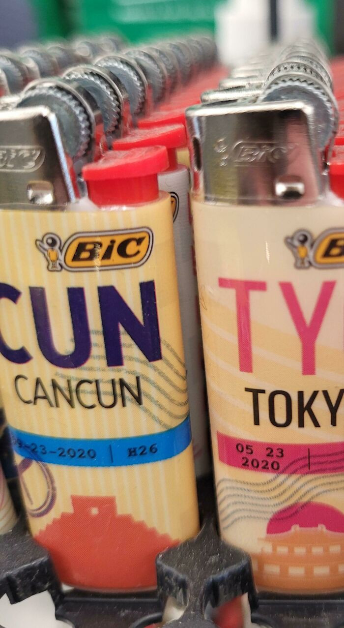 33. Extravagant exhibition of Bic lighters at the local dollar store