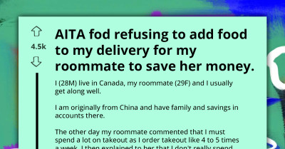 Chinese Roommate Refused To Add A Meal For Her Friend Because She Wouldn't Be Able To Pay Her Back In Yuan