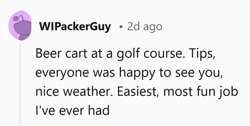 Beer cart at a golf course