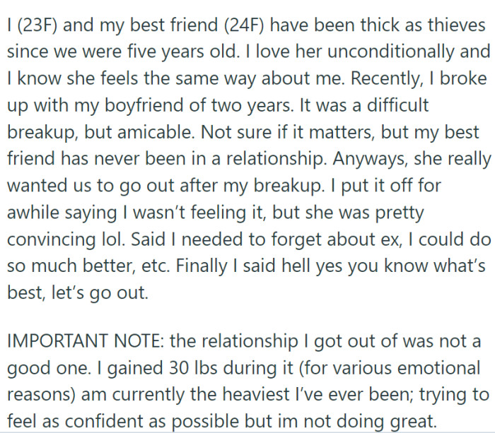 Growing up together, two friends—a 23-year-old woman and her 24-year-old best friend—have shared countless memories since they were just five years old.