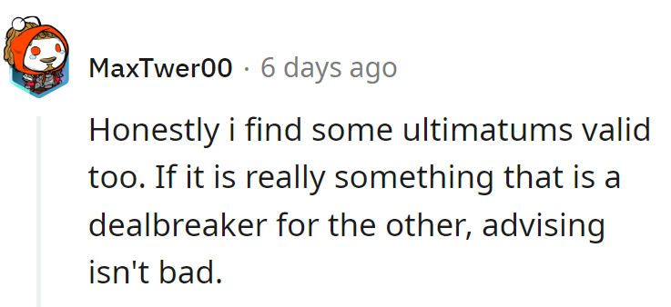 Ultimatums: when advice meets the tipping point. Sometimes, it's make or break—piercing insights included!