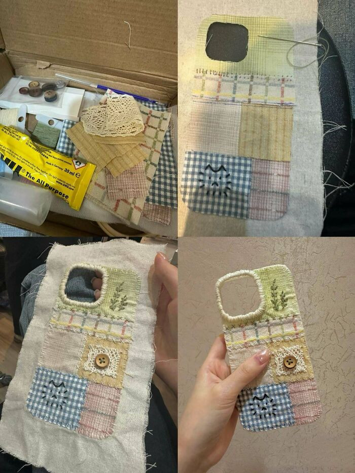 "As A Beginner, I’m Surprised How Doable A Patchwork Phone Case Actually Is"