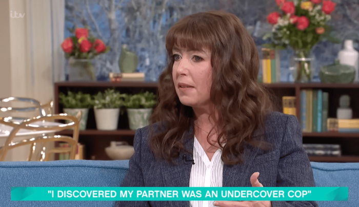 Woman uncovering deception during undercover operation, reflecting love, manipulation, betrayal themes