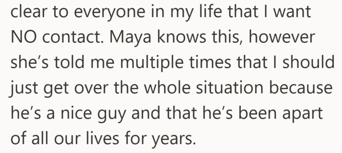 She could not have been clearer about her boundary, even if others chose not to respect it.