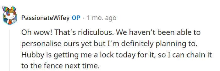 Impressed and planning to personalize their wagon, they're also getting a lock for added security.