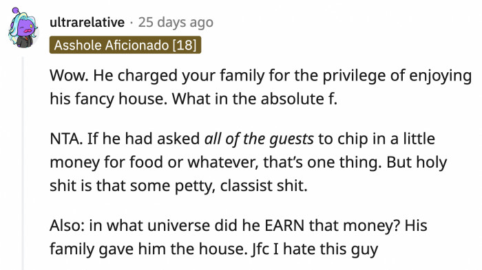 We also do not like OP's husband. He has a personality only his mom could love.