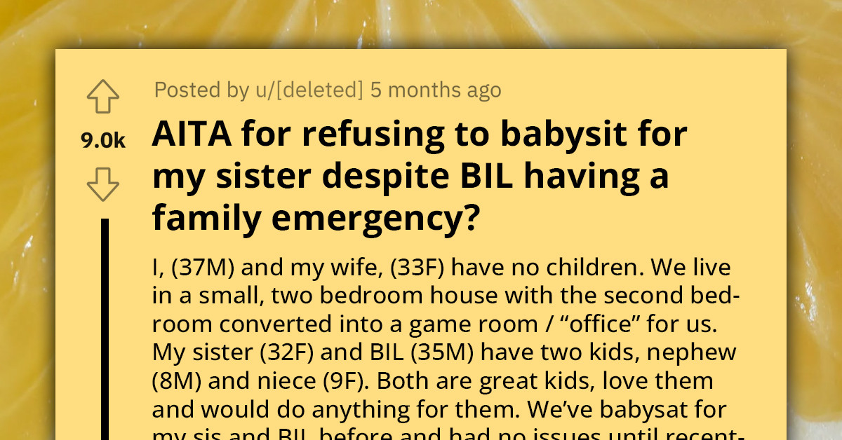 Uncle Doesn’t Want To Lose Sleep And Refuses To Babysit Niece And Nephew As Parents Rush To Hospital