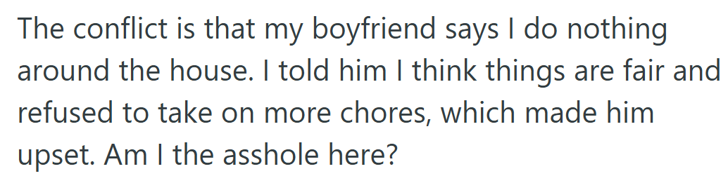 He called her lazy, she called it even — and suddenly, the chore chart turned into a cold war.