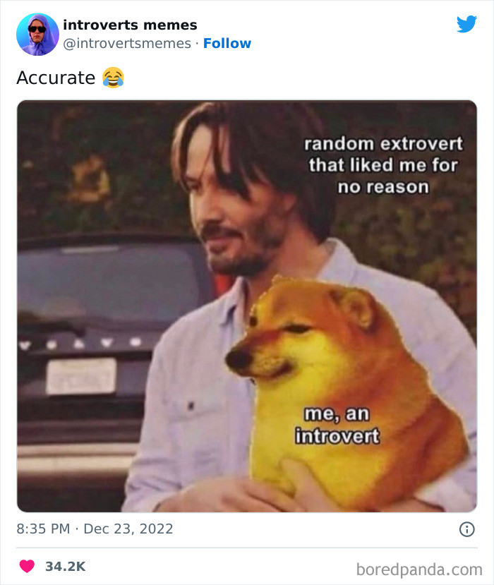 When you're making friends with an extrovert