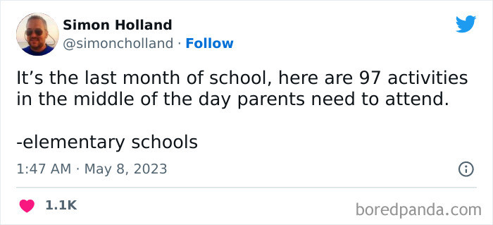 19. When it's the last month of school