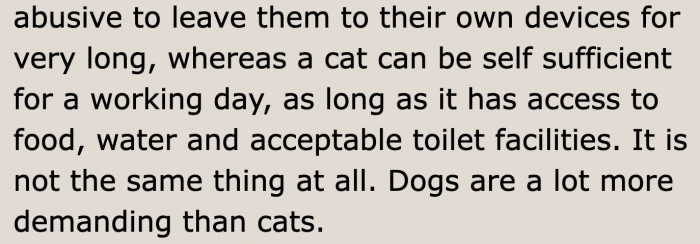 It seems she doesn't know what the responsibility entails.