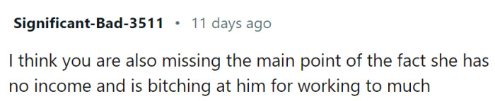 Maybe she should get a job and see what it's like