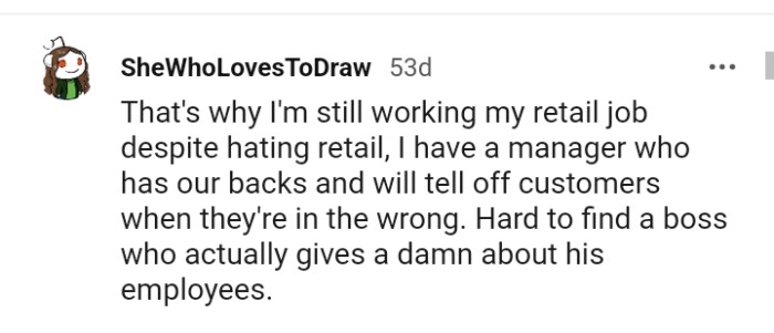 Having a good manager is rare.