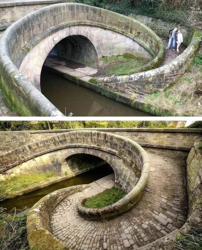 12. Snake bridge over Macclesfield Canal in Atsbury, England.