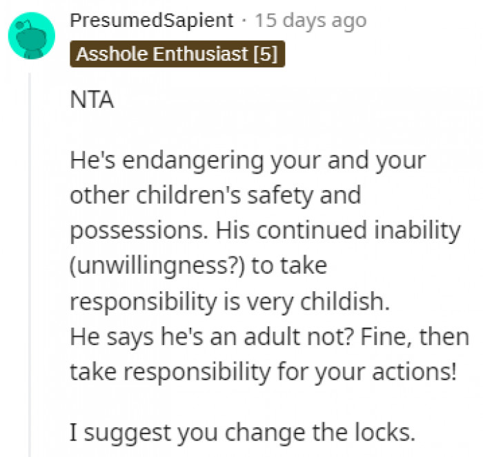 Adults take responsibility