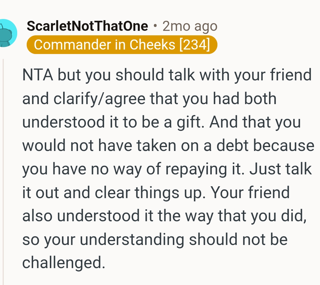 Talking it out to clear things up