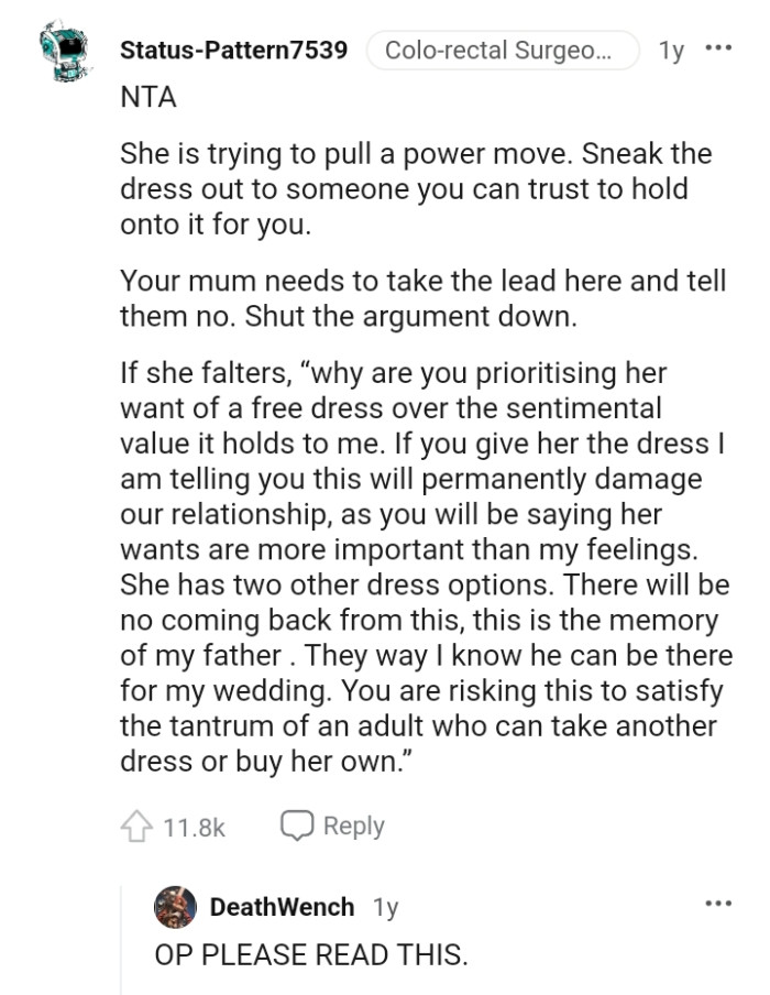 OP's Mom Needs to Take the Lead Here