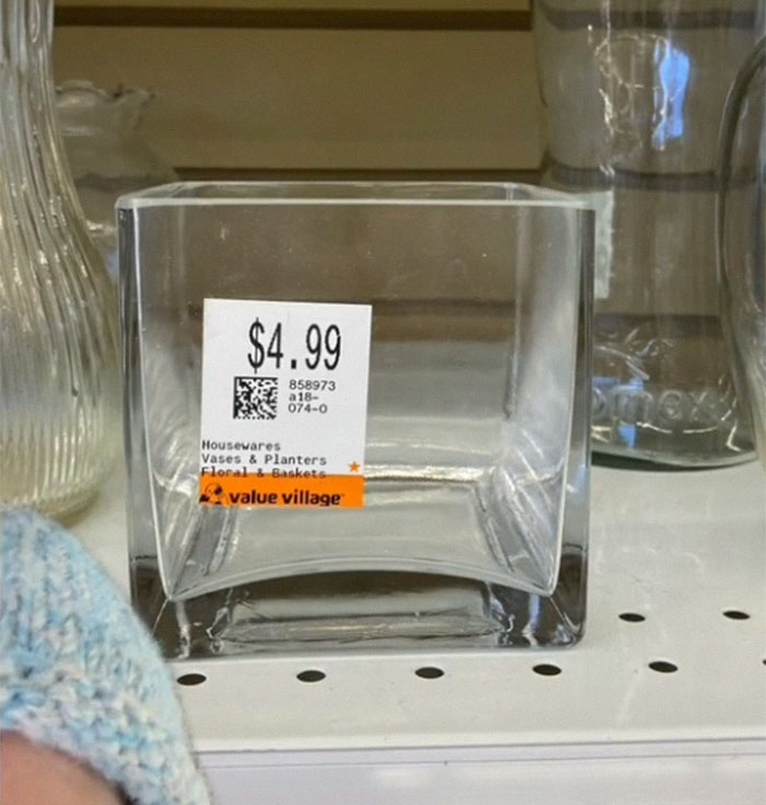 7. Square glass jars that are everywhere being sold for five bucks