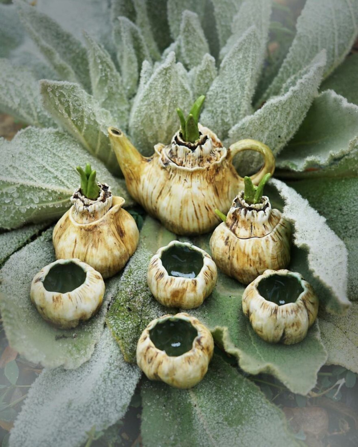 18. Miniature spring bulb tea set