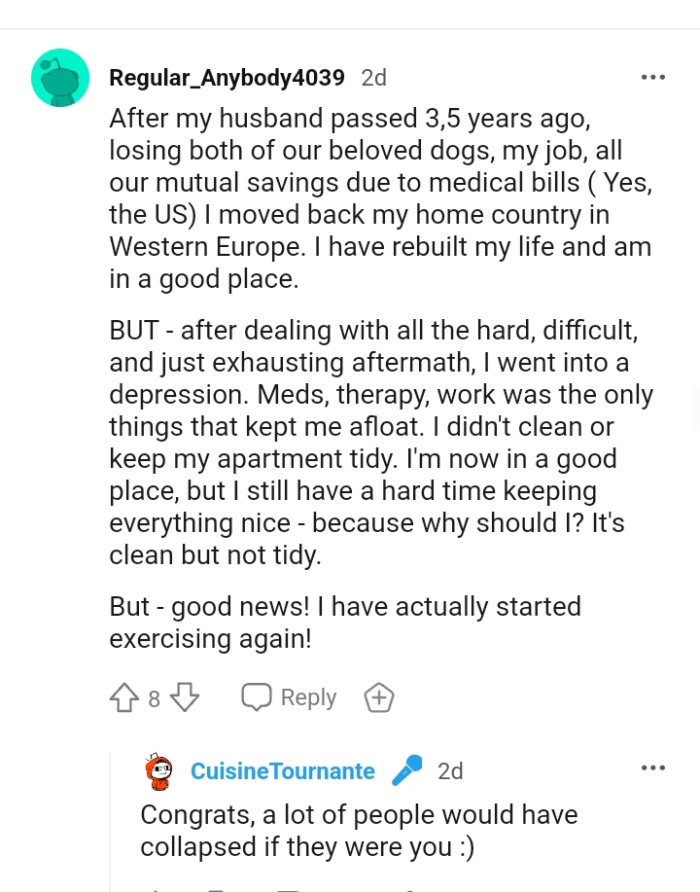 This Redditor is rebuilt and is in a good place