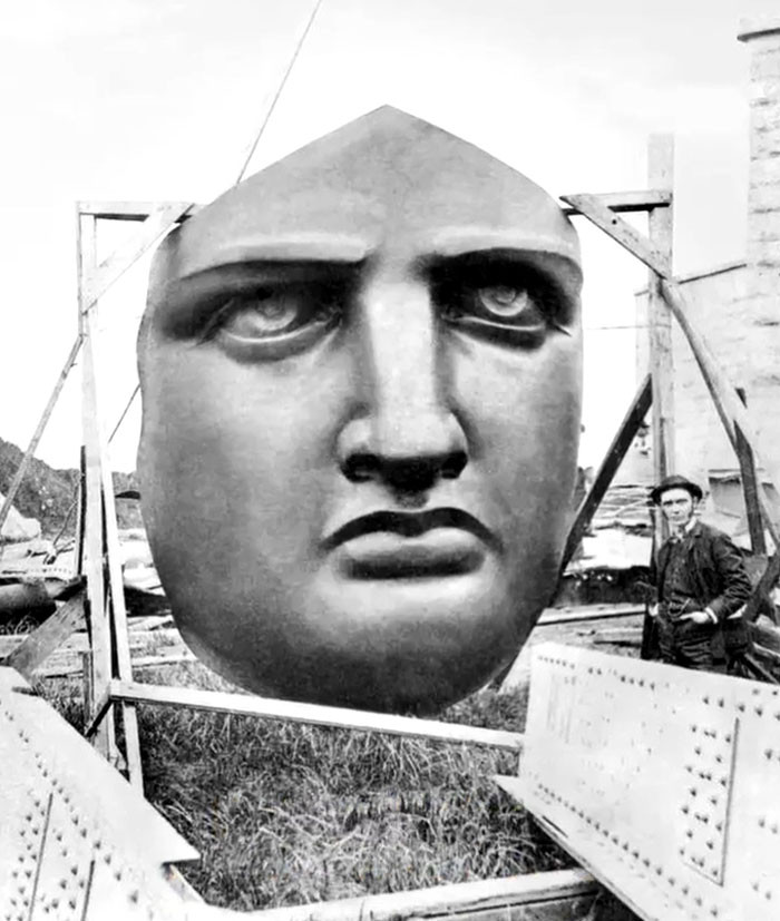 The Face Of The Statue Of Liberty, 1800s Before Being Attached To Body