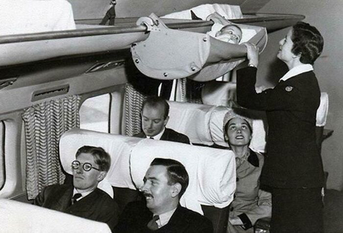 "How Babies Used To Travel On Airplanes, 1950s"
