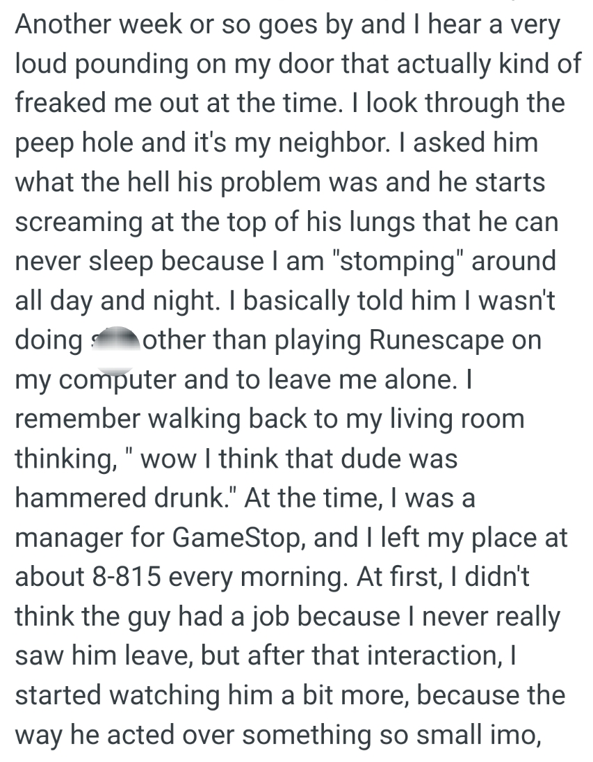 The OP told him he wasn't doing anything other than playing Runescape on his computer