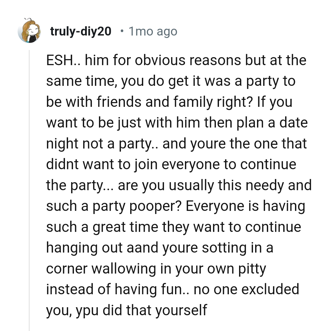 The OP is the one who didn't want to join