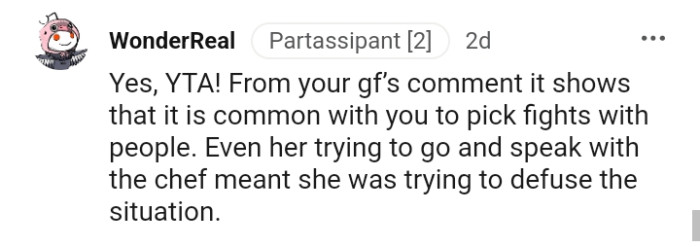 She was just trying to defuse the situation