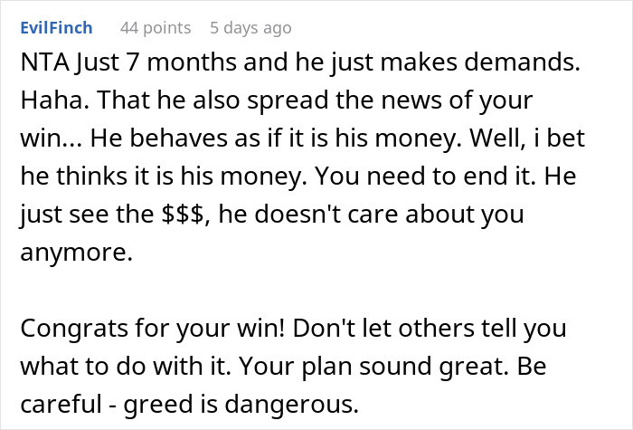 He's just making demands