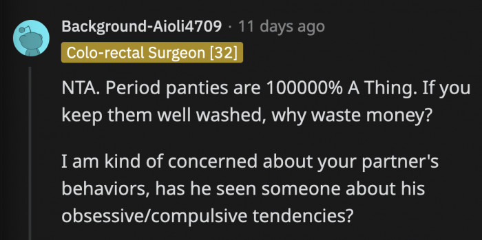 Redditors latched onto that detail and are asking OP if her significant other knows he has a problem.