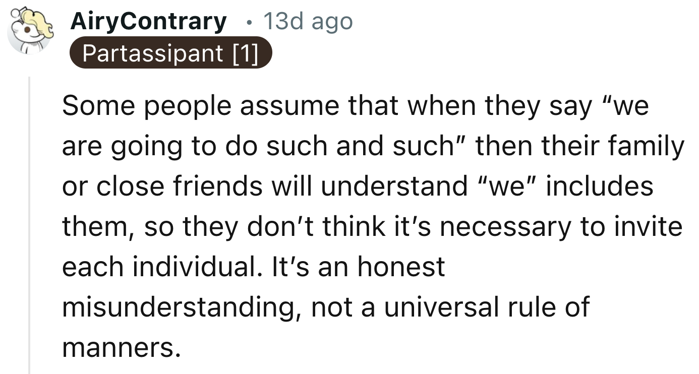 It Was An Honest Misunderstanding