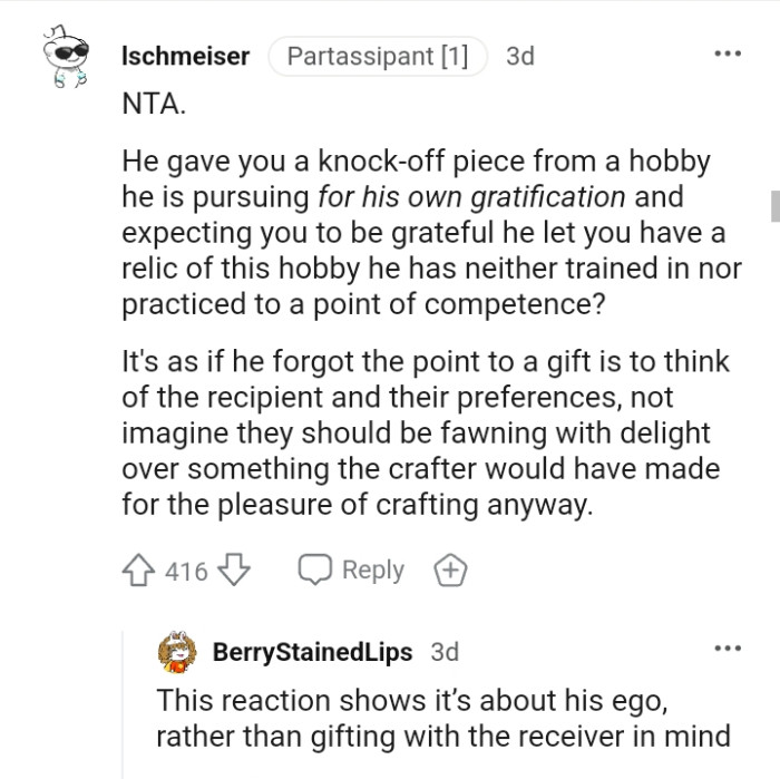 He has neither trained for it; Joe practiced to a point of competence